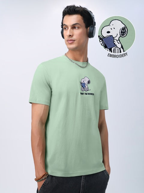 Peanuts I'm Booked Men Relaxed Fit T-Shirts