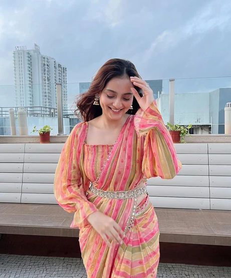 Original Smooth Georgette Party Wear Saree With Blouse 11-GP