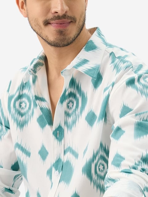 Indie Pattern Men Textured Shirts