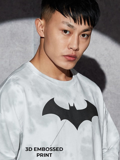 Batman Bat Signal Tie Dye Oversized T-Shirts