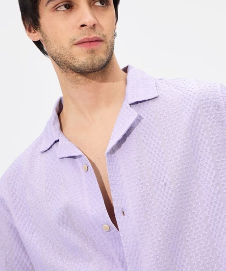 Solids Voila Men Textured Shirts