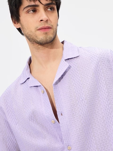Solids Voila Men Textured Shirts