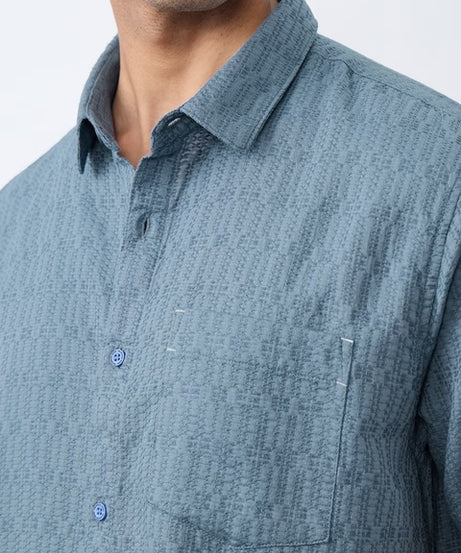 Arctic Ice Men Textured Shirts