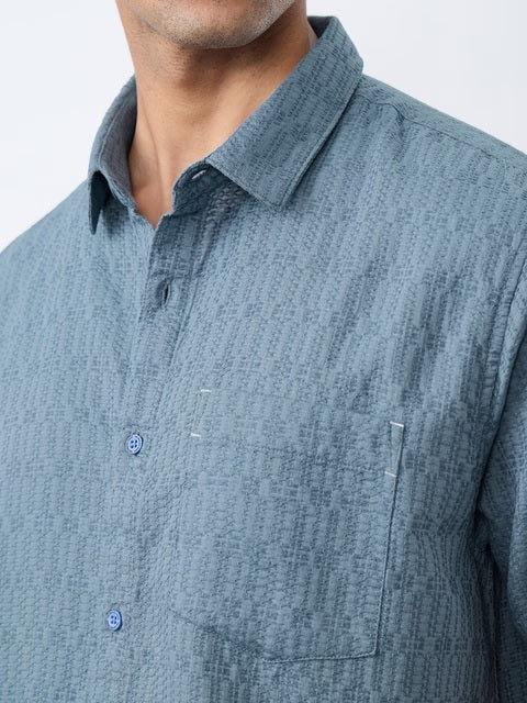 Arctic Ice Men Textured Shirts