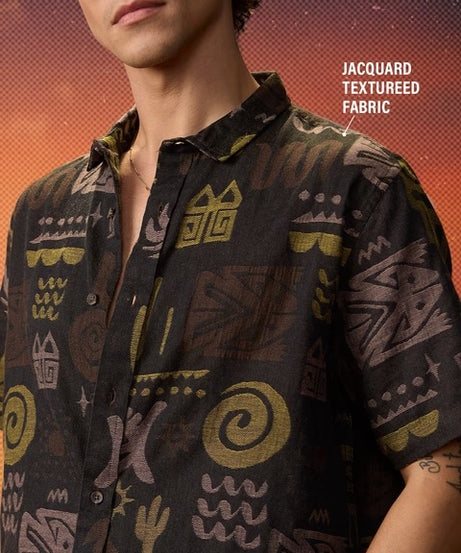 Indie Terrain Men Textured Shirts