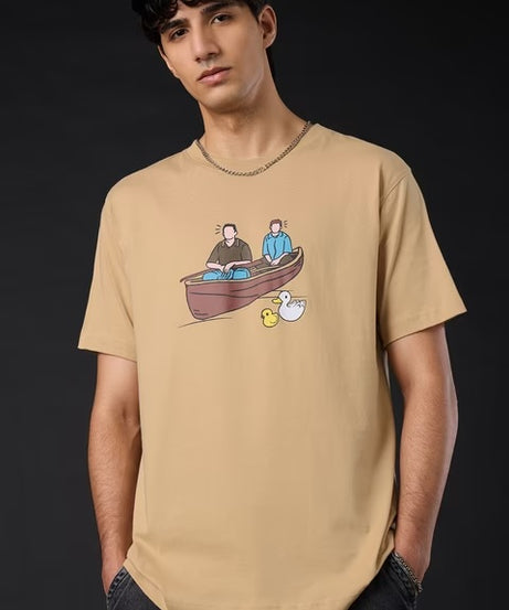 FRIENDS Chick & Duck Men Relaxed Fit T-Shirts