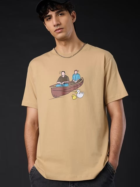 FRIENDS Chick & Duck Men Relaxed Fit T-Shirts