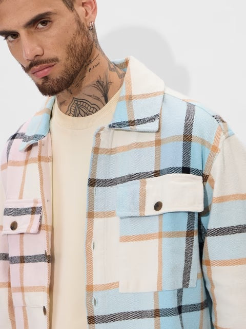 Blushing Skies Men Flannel Shackets