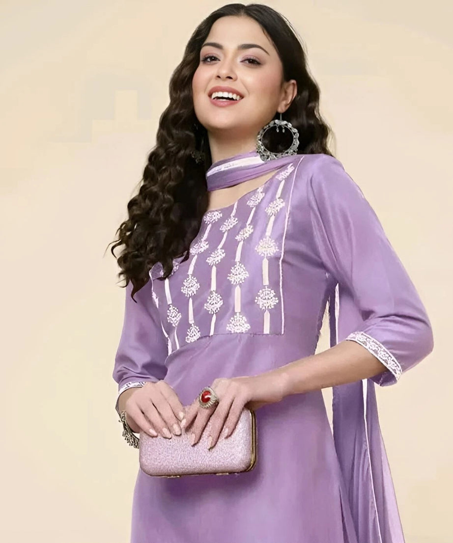 Function Wear Designer Full Stitched Cotton Kurti Bottom Dupatta