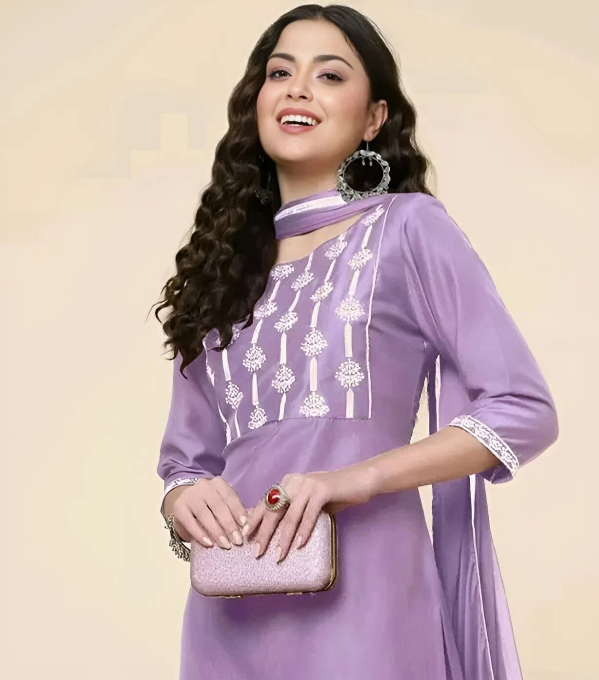 Function Wear Designer Full Stitched Cotton Kurti Bottom Dupatta