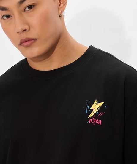 Lilo & Stitch Mischief Men Oversized T-Shirts