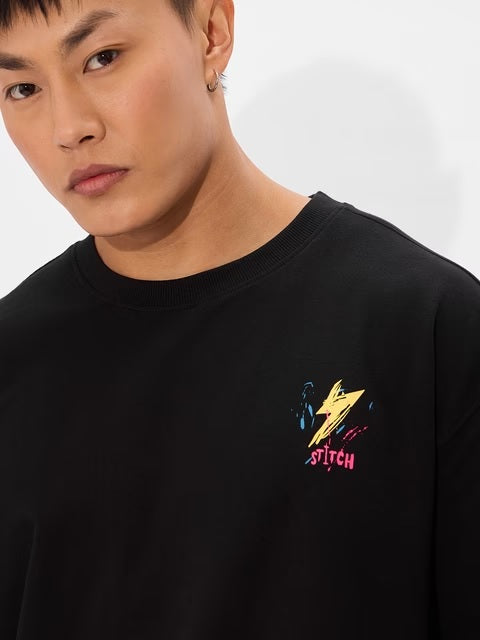 Lilo & Stitch Mischief Men Oversized T-Shirts