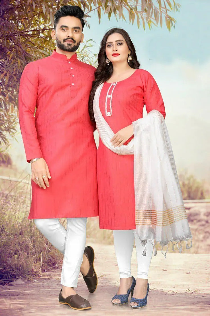 Pure Slub Cotton Couple Combo Set