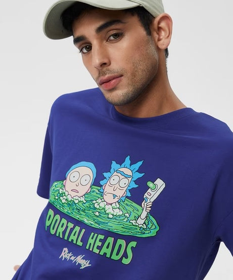 Rick & Morty Portal Heads Oversized T-Shirts