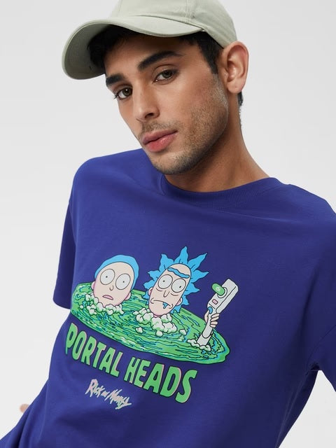 Rick & Morty Portal Heads Oversized T-Shirts