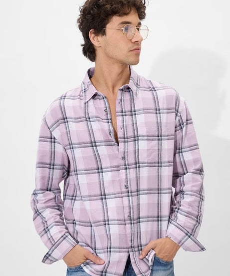 Plaid Rosy Grid Shirts