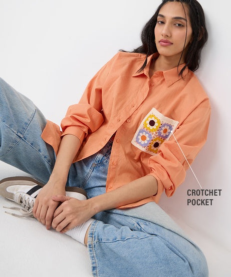 Coral Rose Women Boyfriend Shirts