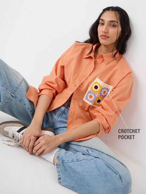 Coral Rose Women Boyfriend Shirts