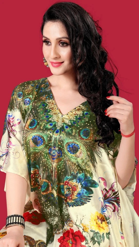 Long Caftan for Women Plus Size Beach Cover Up Casual Kaftan Maxi Gown Dress