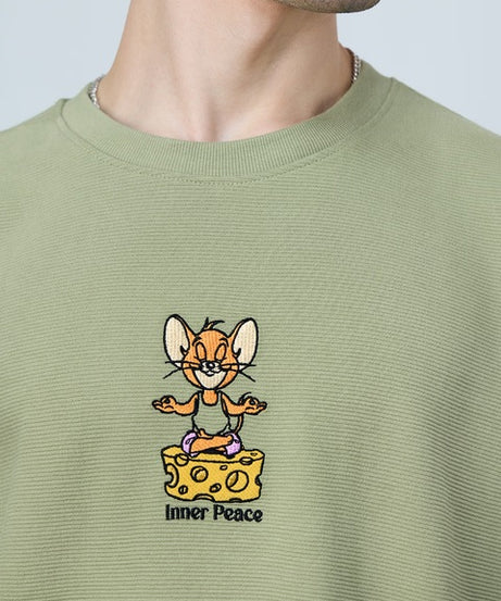 Tom & Jerry Ottoman Inner Peace Oversized T-Shirts