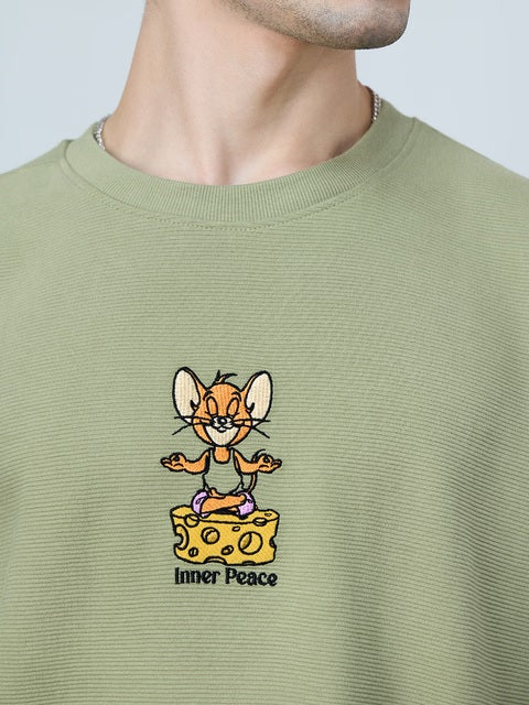 Tom & Jerry Ottoman Inner Peace Oversized T-Shirts