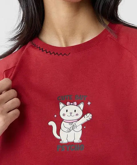 Cute But Psycho Women Relaxed Fit T-Shirt