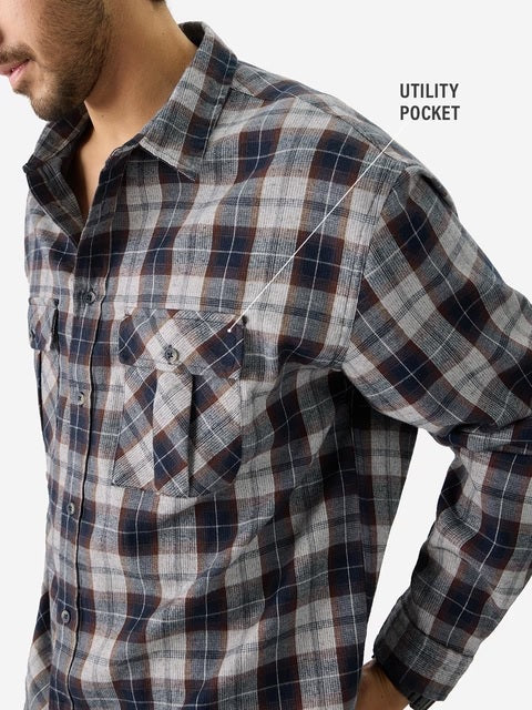 Plaid Insignia Men Textured Shirts