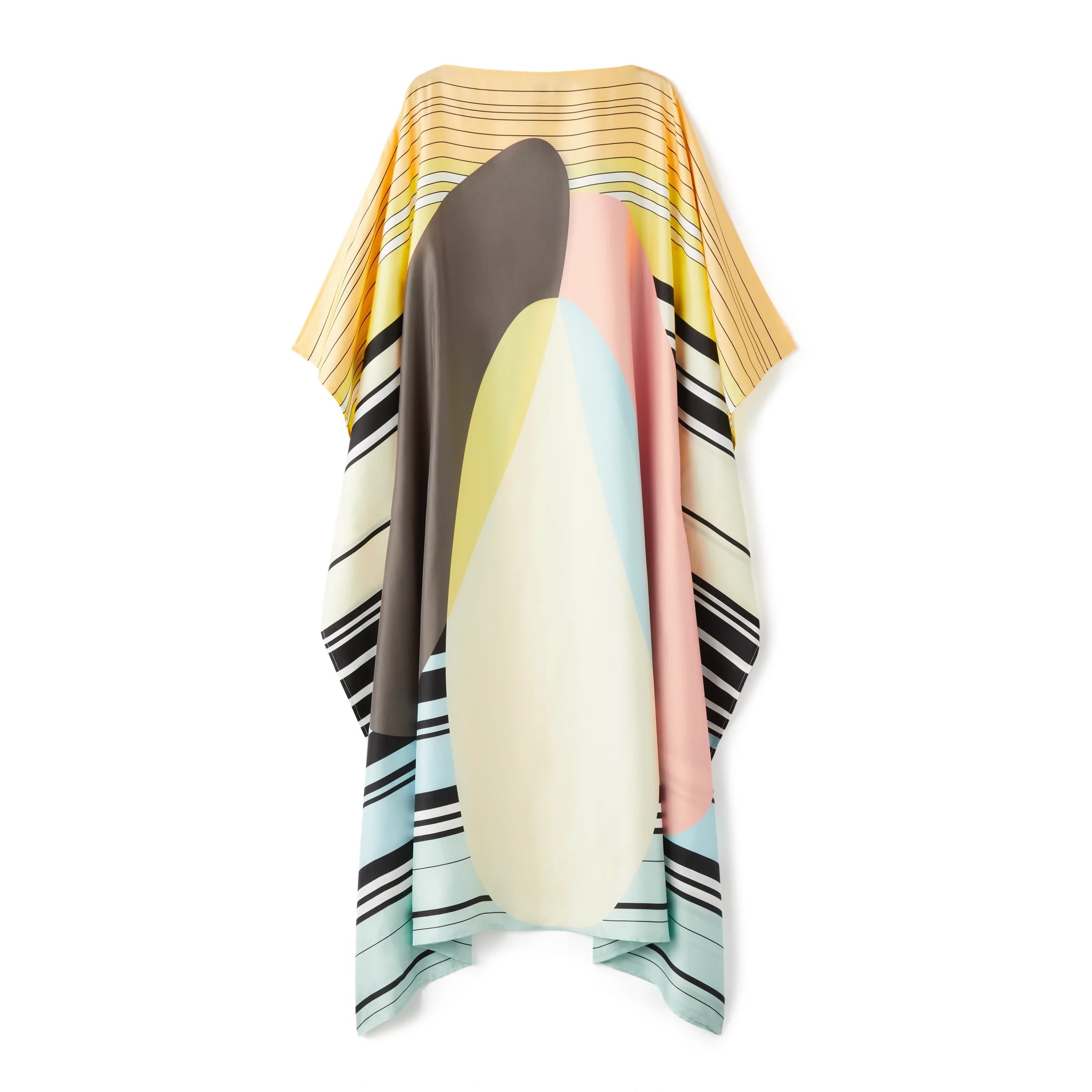 Soft Satin Silk For Women's Printed Long Kaftan