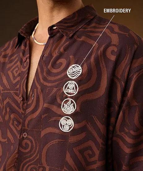 Men's Avatar Elements Oversized 100% Rayon Shirt