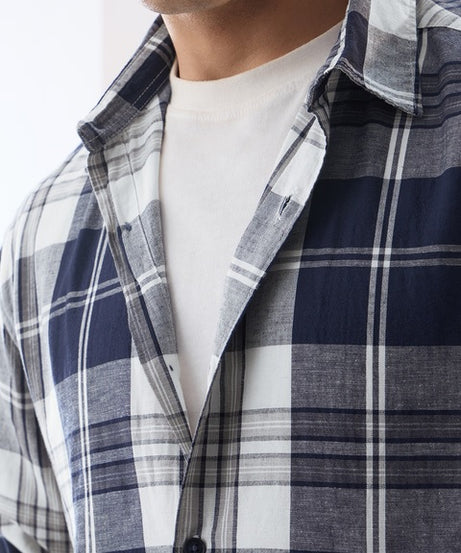 Checks Riviera Cotton Linen Shirts