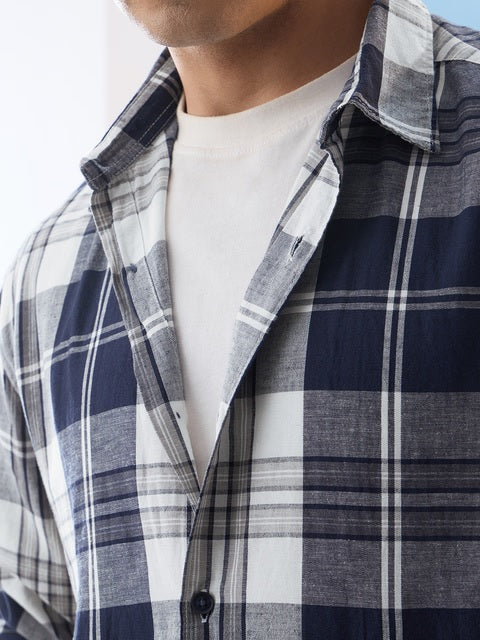 Checks Riviera Cotton Linen Shirts