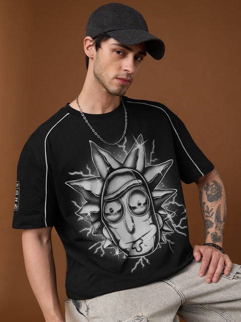 Rick & Morty Sparky Oversized T-Shirts