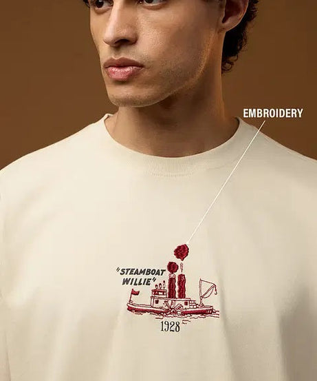 Mickey Mouse Steamboat Oversized T-Shirts