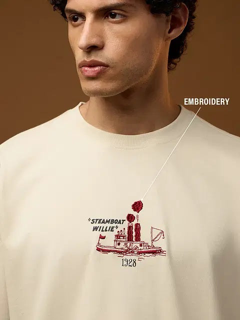 Mickey Mouse Steamboat Oversized T-Shirts