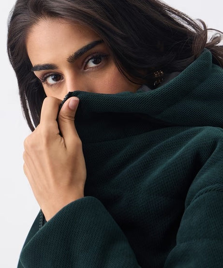 Bottle Green Women Puffer Jackets