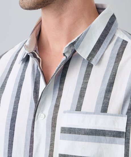 Stripes Mystique Cotton Linen Shirts