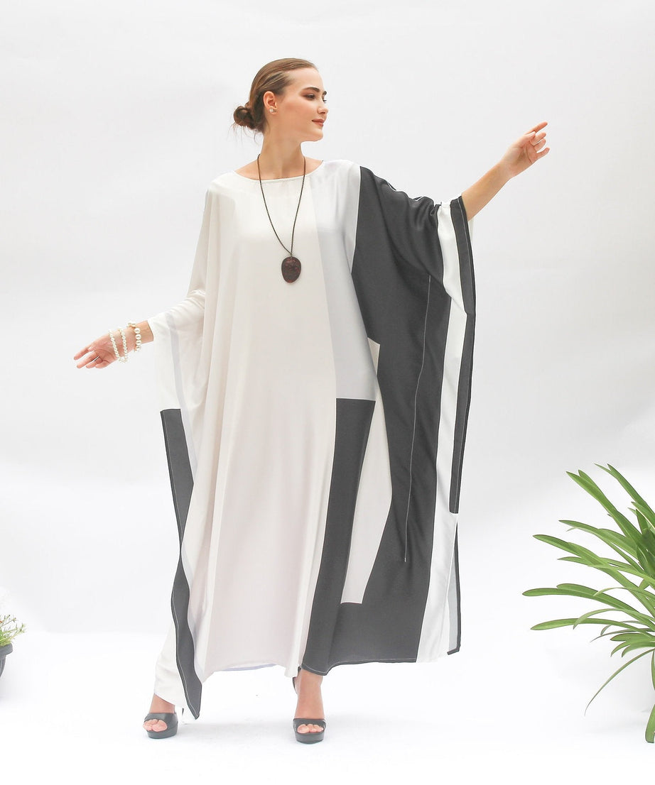 Soft Satin Silk Kaftan - Luxurious Maxi Dress for Women's