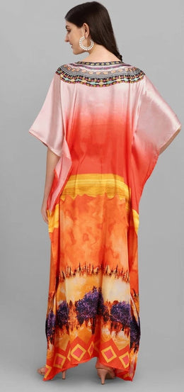 Kaftan Dress Kimono Maxi Style Dress for Women Printed Free Size Caftan