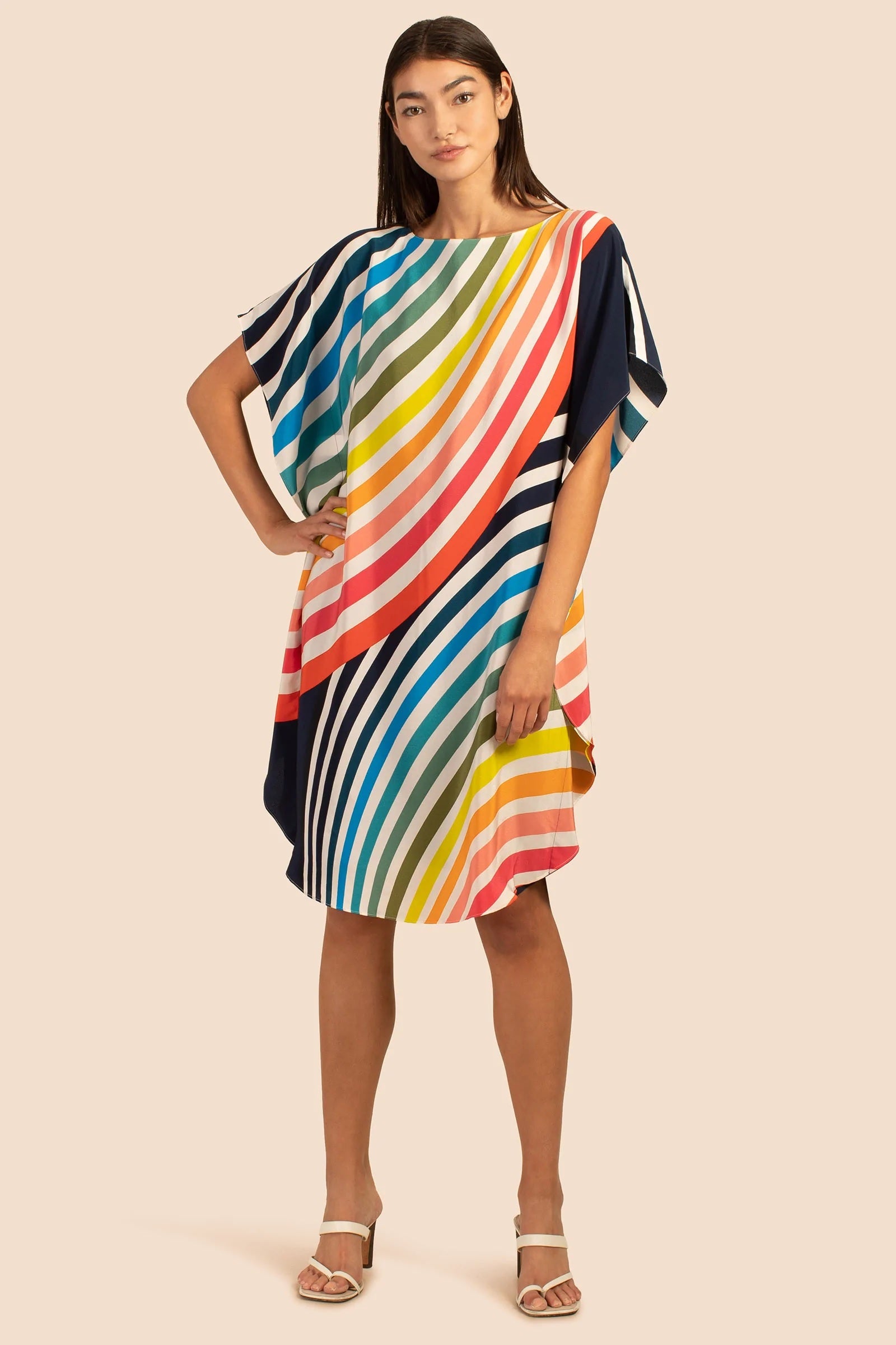 Women's Silk Crepe Printed Short Kaftan