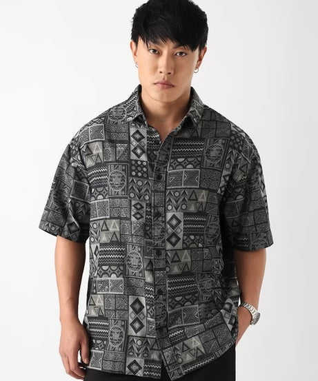 Jacquard Tribal Tales Oversized Shirts