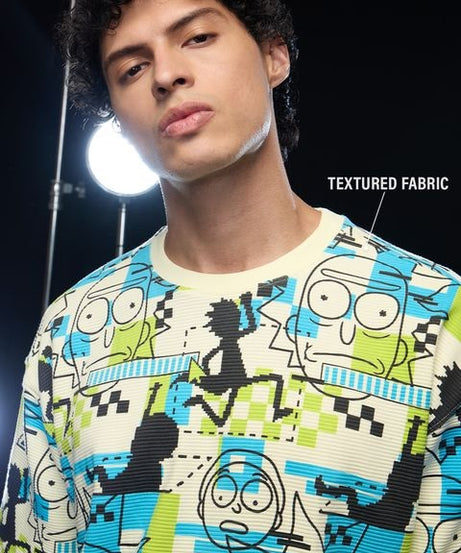 Rick & Morty Glitch Oversized T-Shirts