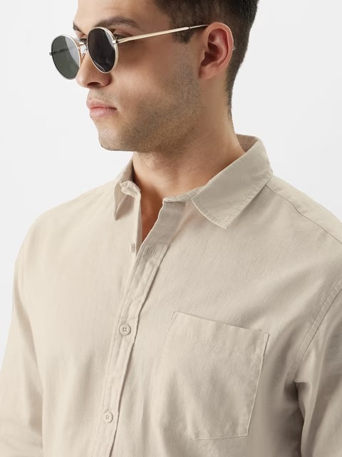 Cotton Linen Sun-Kissed Beige Cotton Linen Shirts