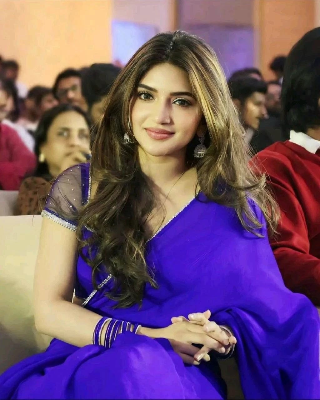 Blue Classic Faux Georgette Bloomming Saree With Blouse