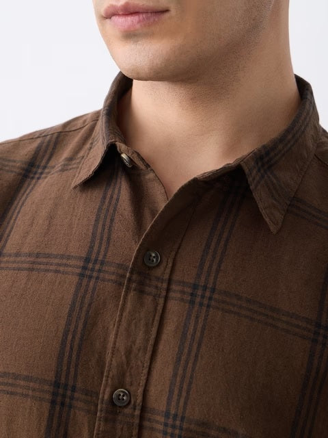 Checks Desert Cotton Linen Shirts