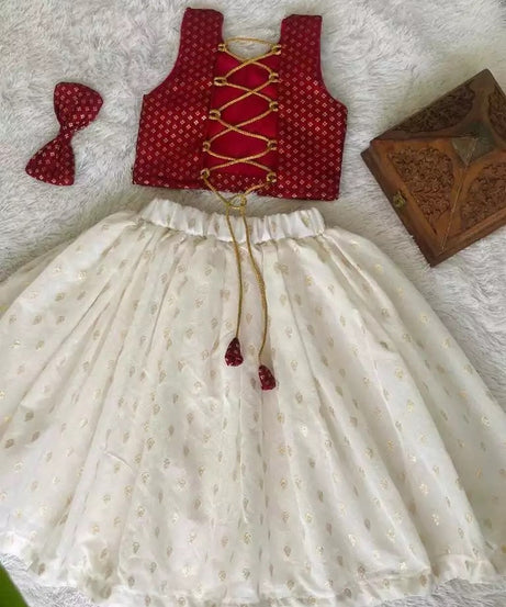 Kids Girl's Soft Cotton Lehenga Choli