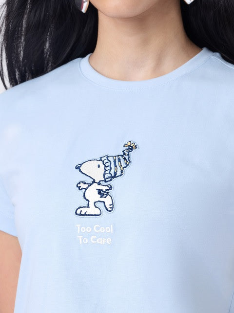 Peanuts Too Cool To Care Women T-Shirts