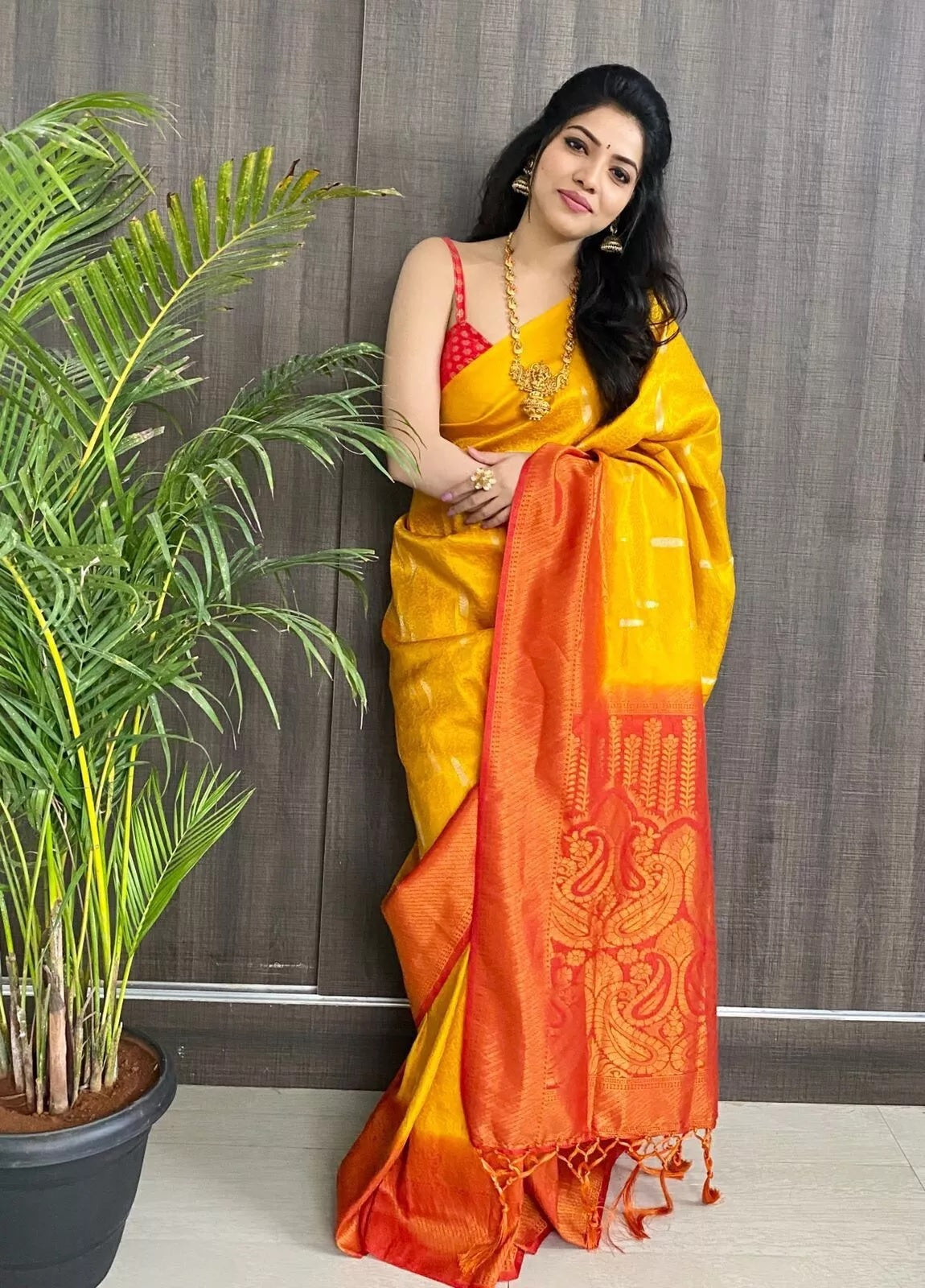 Soft Kubera Pattu Sari With Contrast Tassels,Facny Sari & Blouse