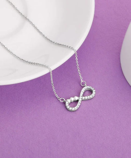 Silver Infinity Heart Necklace