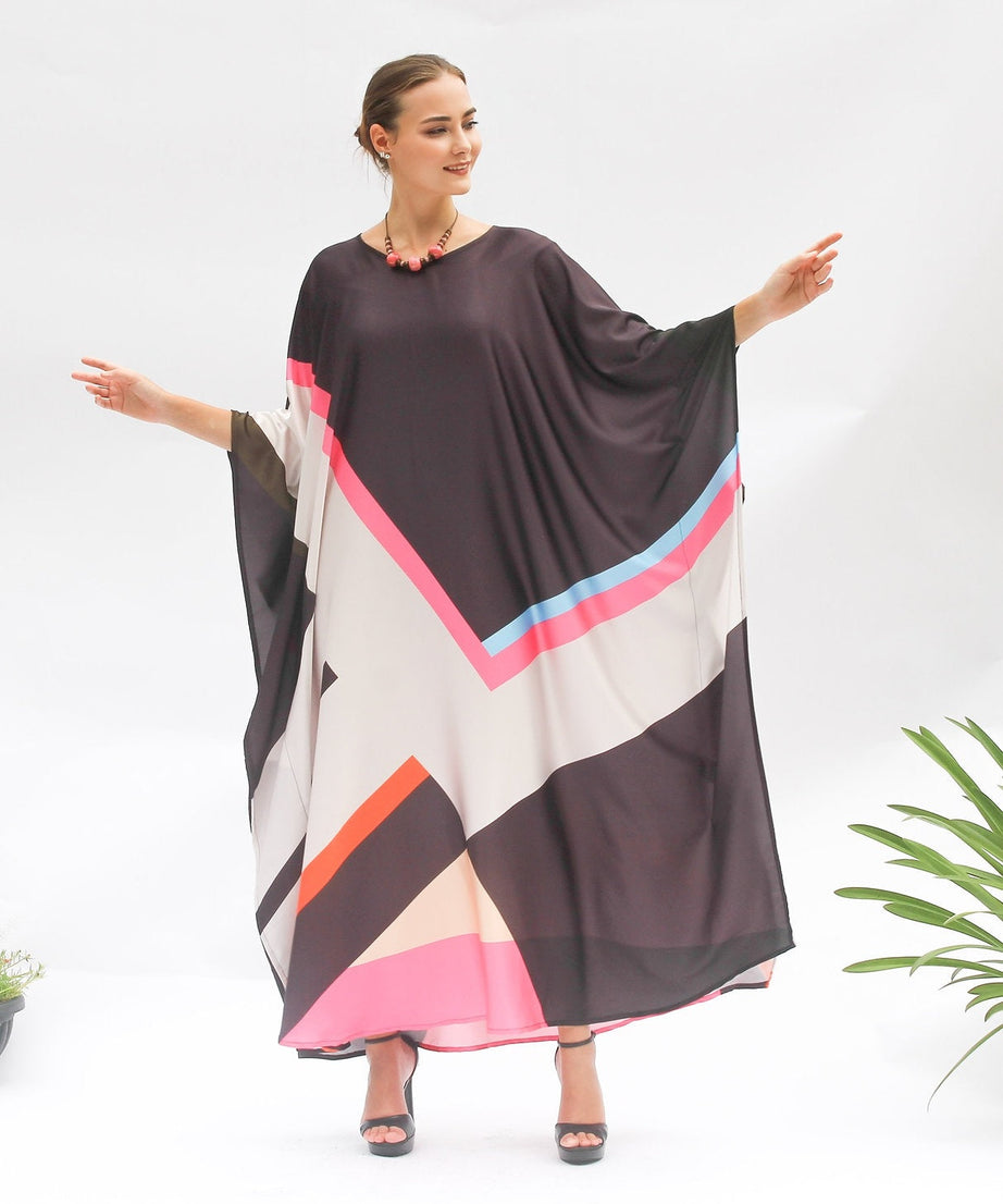 Luxury Soft Satin Slik Kaftan, Casual Wear Caftan For Women's