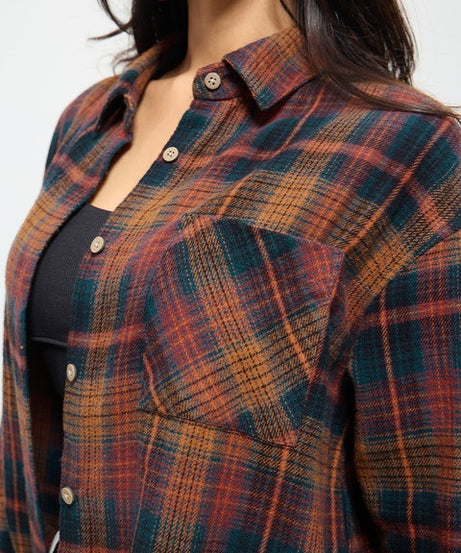 Plaid Shacket: Prismark Women Shackets